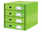 LEITZ Zásuvkový box  Click&Store, 4 zásuvky, zelená