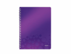 LEITZ Blok  WOW A4, PP, linka, purpurová