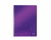 LEITZ Blok  WOW A4, PP, linka, purpurová