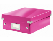 LEITZ Organizační box  Click&Store, velikost S, růžová