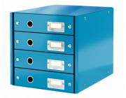 LEITZ Zásuvkový box  Click&Store, 4 zásuvky, modrá