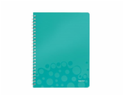 LEITZ Blok  WOW A4, PP, linka, ledově modrá