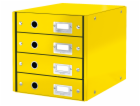 LEITZ Zásuvkový box  Click&Store, 4 zásuvky, žlutá