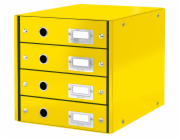 LEITZ Zásuvkový box  Click&Store, 4 zásuvky, žlutá