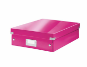 LEITZ Organizační box  Click&Store, velikost M, růžová