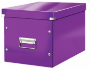 LEITZ Čtvercová krabice  Click&Store, velikost L (A4), purpurová