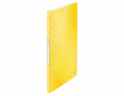 LEITZ Katalogová kniha  WOW, PP, 20 kapes, žlutá