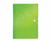 Leitz Wow PP A4 Aktovka na dokumenty 6 částí zelená LEITZ Aktovka s přihrádkami WOW, PP, zelená