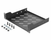 Digitus 254 mm (10 ") 1U pevná police 44x254x200 mm, barva černá (RAL 9005)