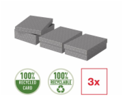 Esselte Home, set 3 ks, velikost M nízký, šedá