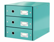 LEITZ Zásuvkový box  Click&Store, 3 zásuvky, ledově modrá