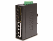 Planet ISW-621S15, 4x 10/100Base-TX+ 2x 100FX 15km, SM, DIN, IP30