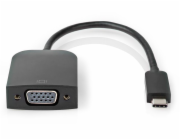 NEDIS kabelový adaptér USB 3.2 Gen 1/ USB-C zástrčka - VGA (D-SUB) zásuvka/ kulatý/ černý/ 20cm
