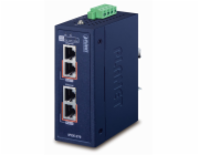 Planet IPOE-270 PoE průmyslový injektor, 2x port, 4x 1/2.5/5Gb, 2x 802.3bt 95/180W, DIN, IP30, -40~75°C, 48-56VDC