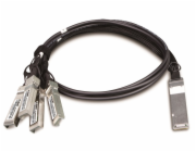 Planet CB-QSFP4X10G-1M, metalický spojovací kabel QSFP+ 40Gb/s na 4x SFP+ 10Gb, délka 1m