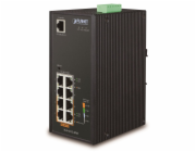 Planet IGS-4215-4P4T průmyslový L2 switch, 8x1Gb, 4x PoE 802.3af 140W, 48-54VDC, -40~75°C, IP30