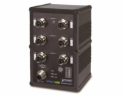 Planet IGS-5227-6MT-X vodotěsný průmyslový L3 switch, 6x1Gb M12, 9-48VDC, -40~75°C, IP67, EN50155