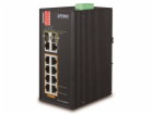 Planet IFGS-1022HPT průmyslový PoE switch, 8x100Mb + 2x1G...
