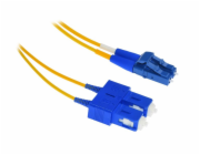 XtendLan FO patch LC-SC 1m 9/125, duplex, ultraflexibilní G.657.A1, LS0H, průměr 2mm, krátký vývod