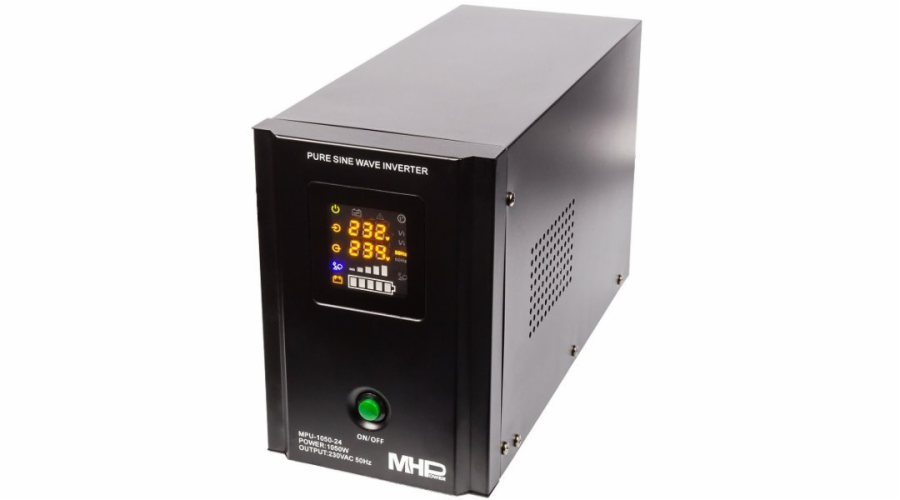 MHPower záložní zdroj MPU-1050-24, UPS, 1050W, čistý sinus, 24V