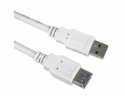PremiumCord Prodlužovací kabel USB 3.0 Super-speed 5Gbps A-A, MF, 9pin, 2m bílá