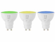 IMMAX NEO SMART sada 3x žárovka LED GU10 6W RGB+CCT barevná a bílá, stmívatelná, Wi-Fi, TUYA