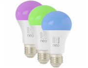 IMMAX NEO LITE SMART sada 3x žárovka LED E27 9W RGB+CCT barevná a bílá, stmívatelná, Wi-Fi, TUYA