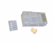 XtendLan Konektor UTP RJ45 CAT 6, drát, 50U,vkládané rozpletení