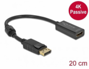 Delock Adaptér DisplayPort 1.2 samec na HDMI samice 4K pasivní černý