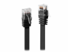 XtendLan patch kabel Cat6, UTP - 0,5m, černý, plochý (pro...