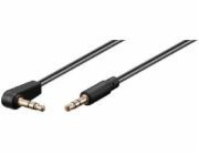 PremiumCord Kabel Jack 3.5mm - 3,5mm konektor 90° M/M 1,5m