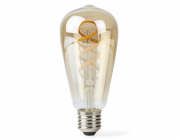 NEDIS Wi-Fi chytrá LED žárovka s vláknem/ E27/ ST64/ 4,9W/ 230V/ 360lm/ teplá až studená bílá/ 1800 - 6500K/ stmívatelná