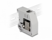 Delock Adaptér na DIN lištu s Keystone Modulem RJ45 samice na RJ45 samice, Cat.6A