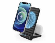 Aligator Stojánek s bezdrátovým nabíjením 15W a USB-C konektorem, 2v1, černý
