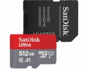 SanDisk microSDXC UHS-I U1 512 GB SDSQUAC-512G-GN6MA SanDisk MicroSDXC karta 512GB Ultra (150 MB/s, A1 Class 10 UHS-I) + adaptér