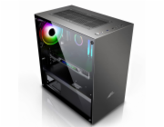 EVOLVEO M4, case mATX, 1x120mm PWM ventilátor, průhledná bočnice, černá