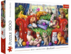 Puzzle 1500 dílků Koťátka na pohovce