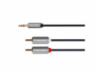 Kruger&Matz KM1216 Kabel jack 3.5 wtyk-2RCA 3m