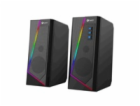 C-TECH reproduktory SPK-17, 2.0, RGB, černá
