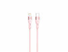 Silikonový kabel Tellur Type-C na Lightning PD30W 1m růžový