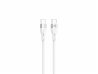 Tellur Silicone Type-C to Type-C cable PD60W 1m white
