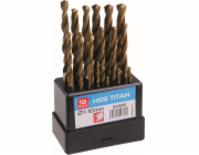 Vrtáky HSS 19 ks titan