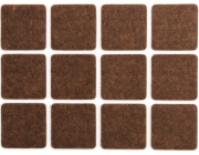 Chrániče samolepící filcové 28x28 mm-12 ks