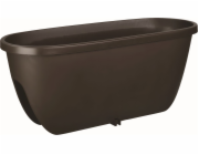 Květináč/truhlík na zábradlí 60 cm hnědý Balconia OVI
