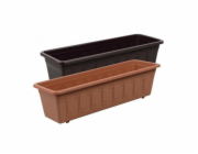 Podnos Plastkon GARDEN, 585 mm, 170 mm, tmavě hnědý