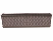 Truhlík s miskou 49 cm mocca RATOLLA imitace pleteného ratanu
