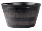 Květináč 38 cm plast dřevěný efekt teak