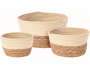 Obal na květináč sada 3 ks pletený MARINA KO-MA1000420