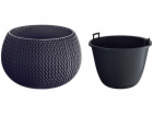 Květináč SPLOFY s vkladem 9 l/37 cm antracit