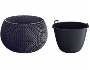 Květináč SPLOFY s vkladem 9 l/37 cm antracit
